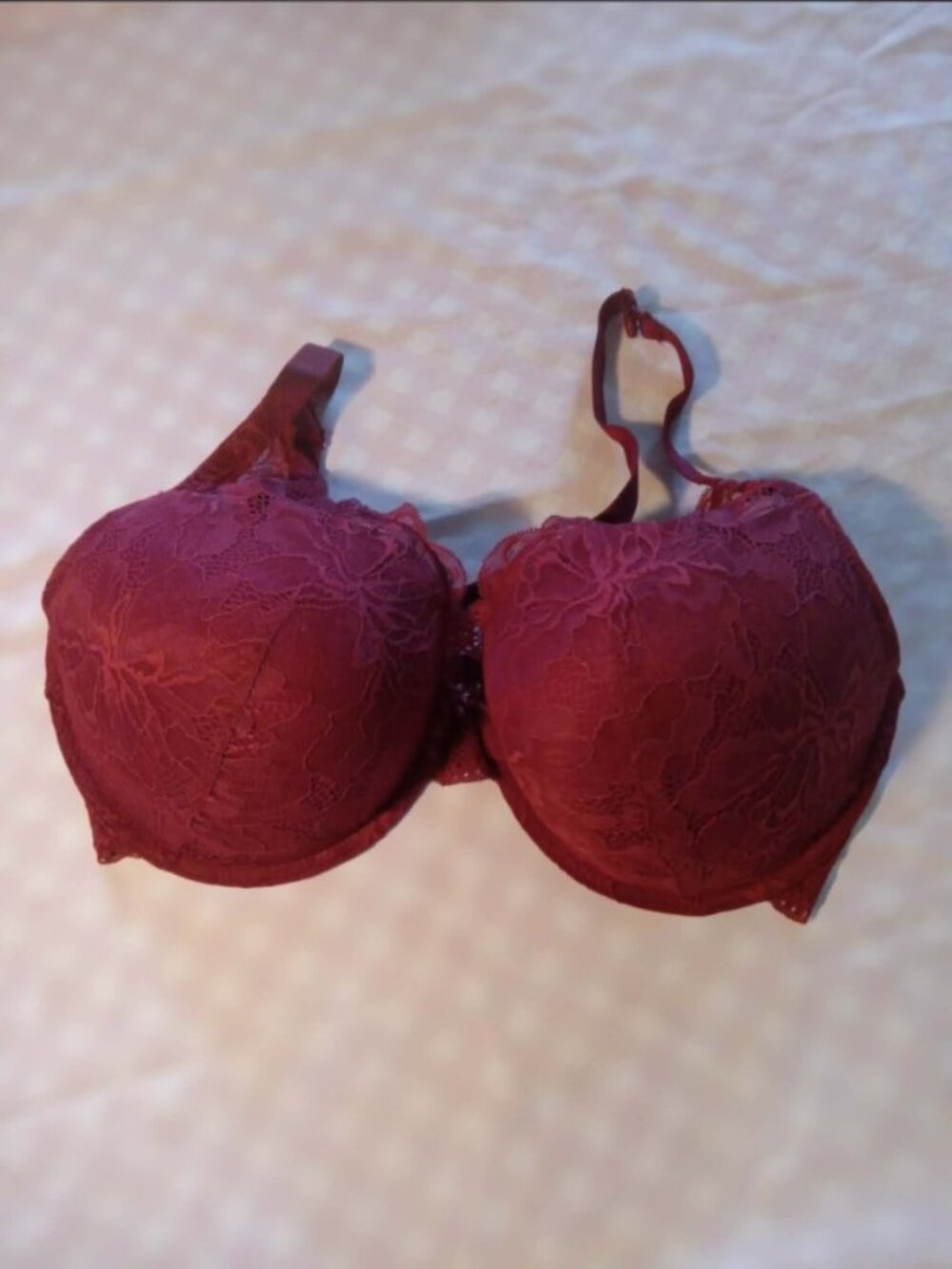 Auden SUBLIME 42DDD 42F NWT Red Berry Push Up Plunge Underwire Bra - Picture 2 of 4